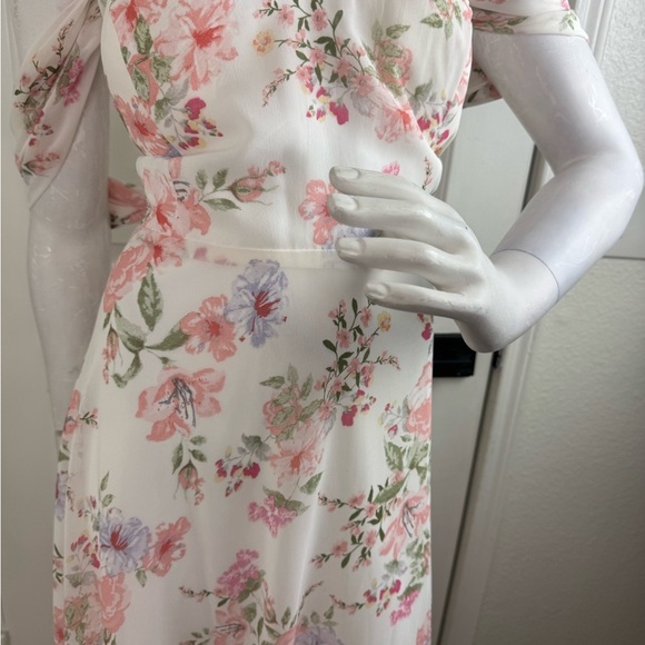 JJ’S HOUSE  Off the Shoulder Floor-Length Chiffon Bridesmaid Dress Size 22 #356 - Picture 8 of 16